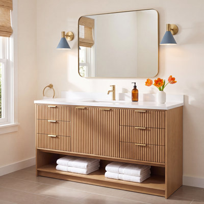Anelie 60" Oak Single Bathroom Vanity