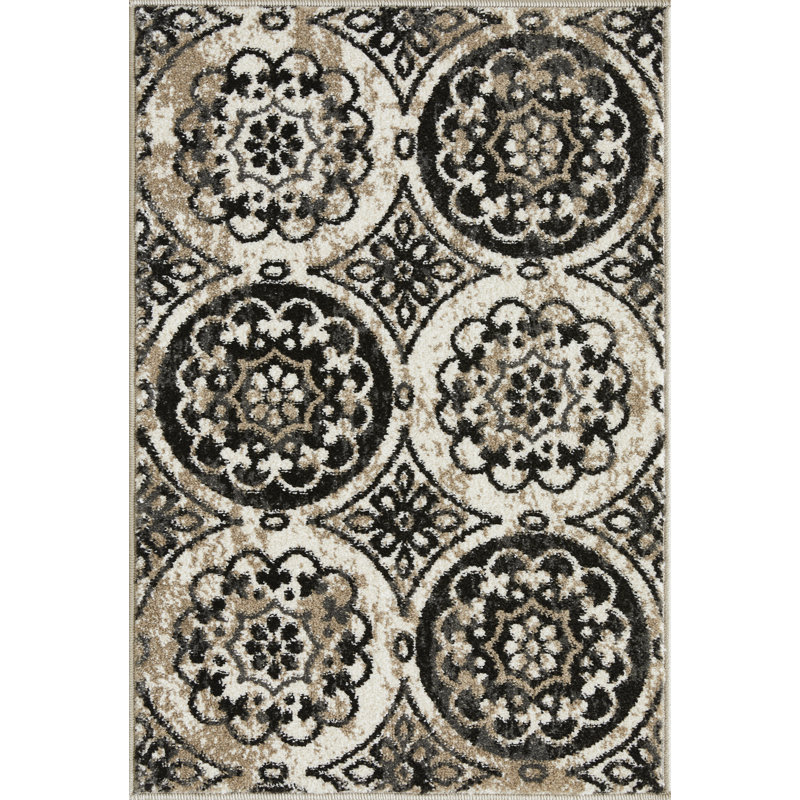Tapis géométrique en polypropylène tissé à la machine Ginerva, Rectangle 2 pi x 3 pi