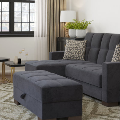 Repose-pieds avec rangement en microfibre Primenest Nimbusflow
