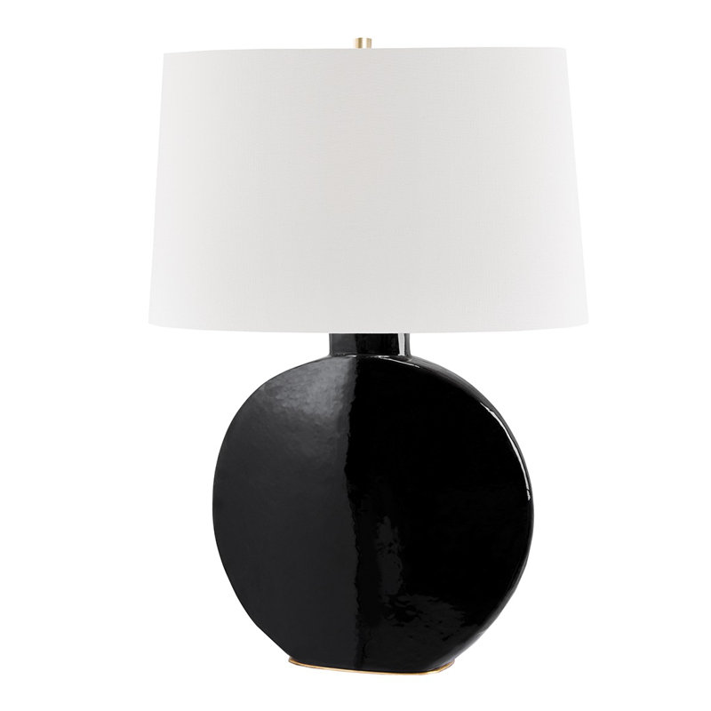 Lampe de table 29 po Kimball, Laiton vieilli / noir