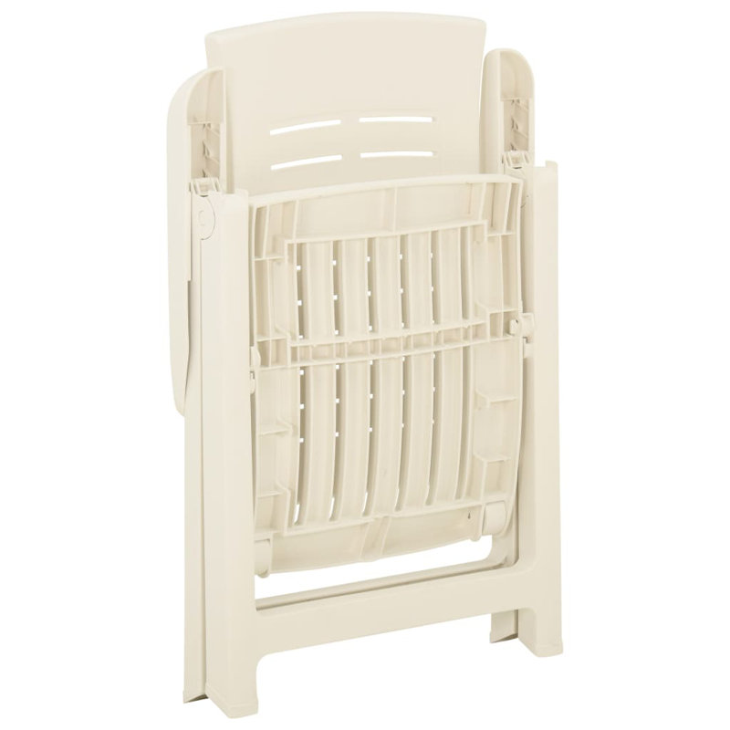 Bercut Foldable Outdoor Patio Dining Armchair, White