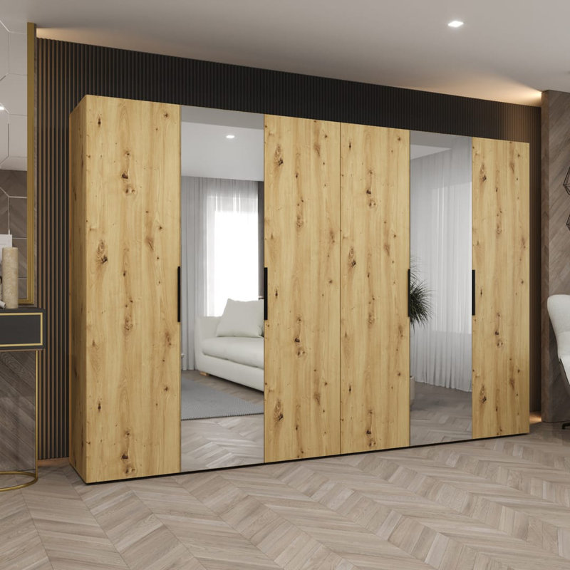 Stojadin Manufactured Wood Wardrobe, Oak