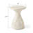 Concrete Indoor/Outdoor Side Table, Round Hourglass End Table with Faux Marble Finish