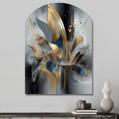 Gottlieb - Asymmetrical Abstract Marble Metal Art, Unique Shape Metal Wall Sculpture Print
