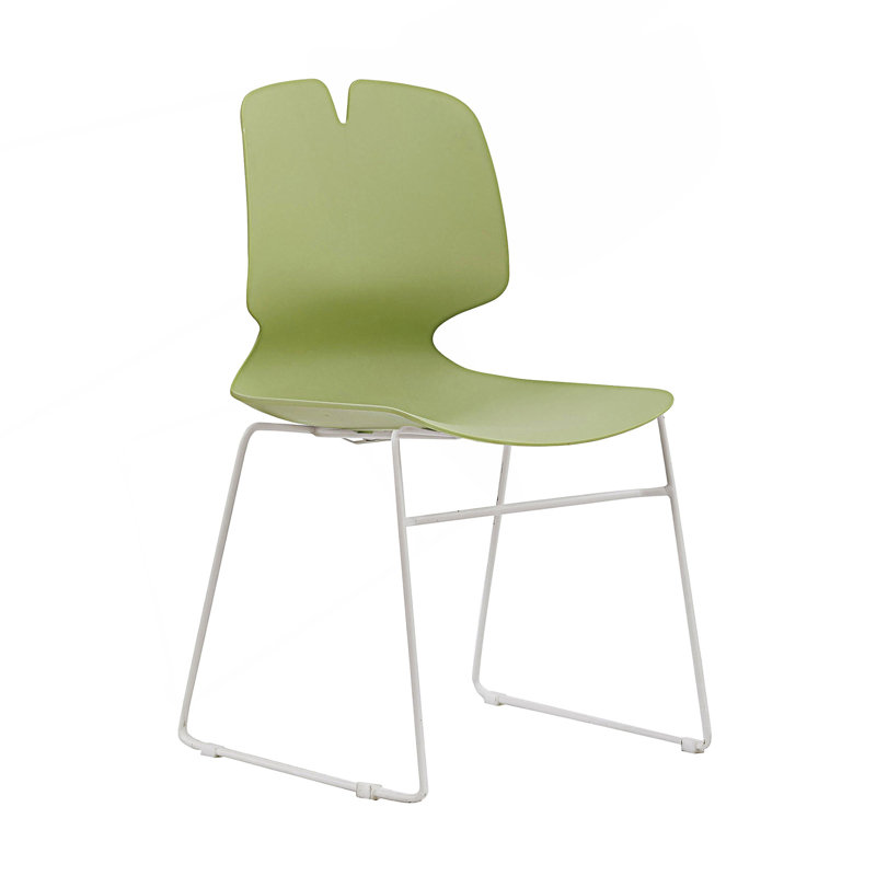 Ensemble de 4 chaises de bureau empilables modernes, Vert