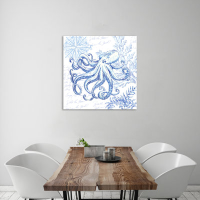 Bord de mer: Pieuvre - reproduction sur toile tendue