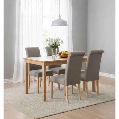 4 - Person Solid Oak Dining Set
