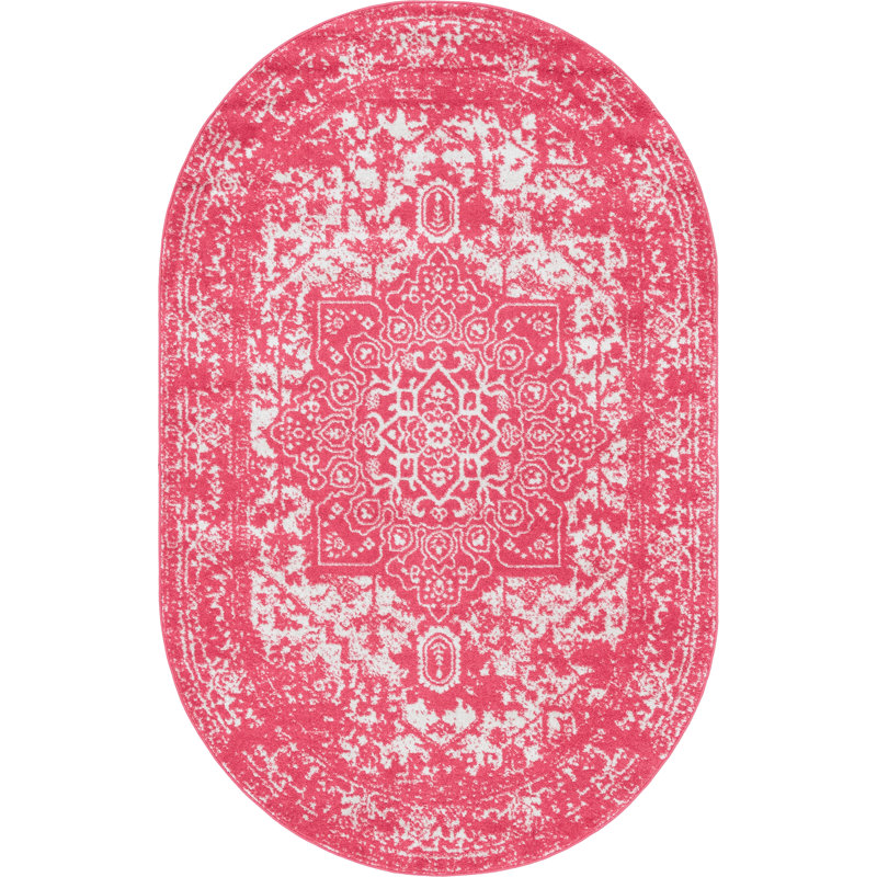 Oriental Area Rug, Oval 152 x 244cm