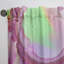 Panneau de rideau simple semi-transparent à motif géométrique abstrait mauve et vert Luxury I