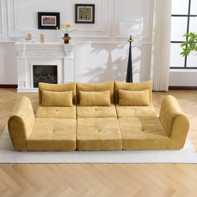 Canapé modulaire Cloud, canapé-lit pliant convertible, canapé modulaire rembourré - parfait pour le salon, la chambre à coucher et l'espace de divertissement
