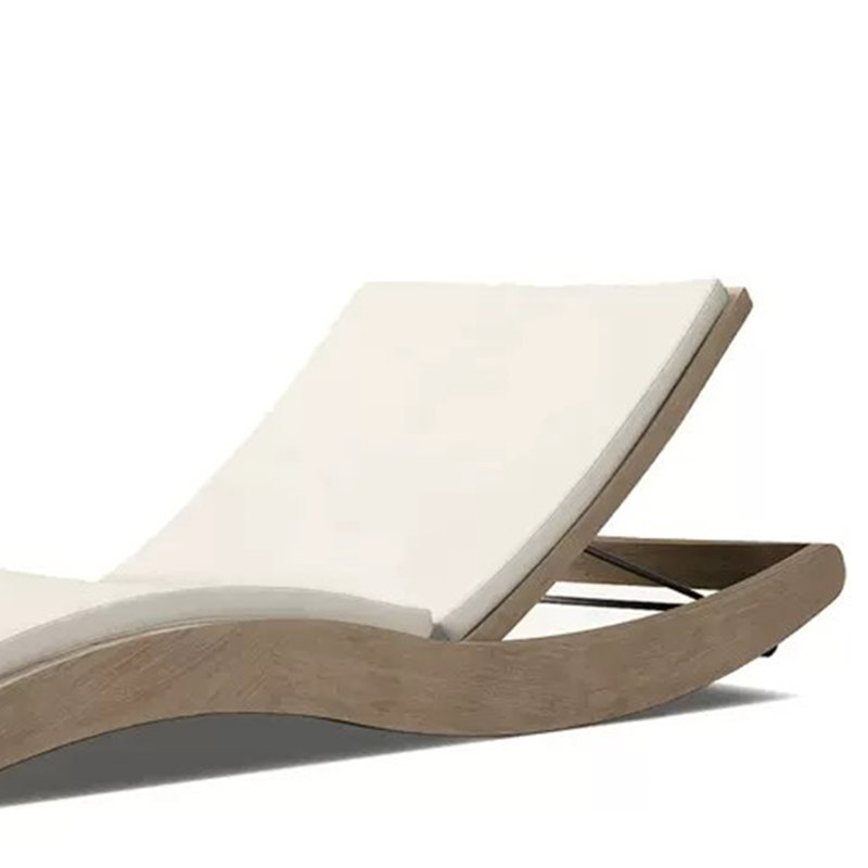 Chaise longue d'extérieur en teck pour l'extérieur