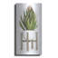 «White Pots on Stands IV» par Cindy Jacobs, art mural en métal, 24 po x 48 po-1437168445