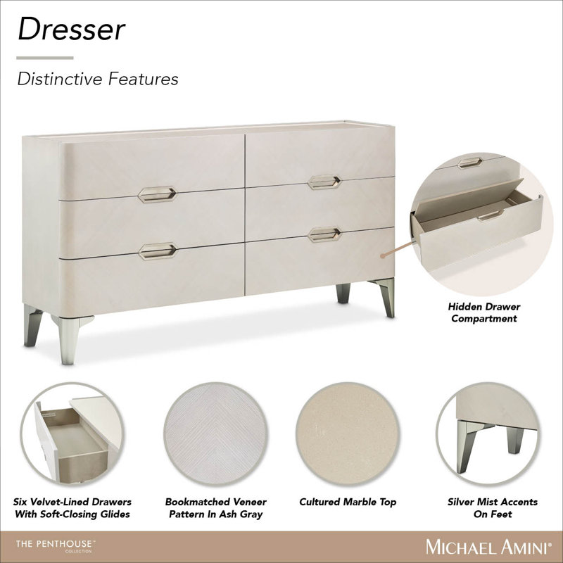 Penthouse Dresser - Ash Gray