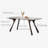 Solid wood sintered stone dining table set-105507412