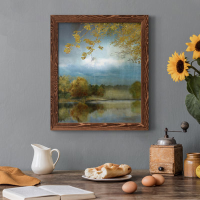Golden Leaves - Peinture sur toile encadrée