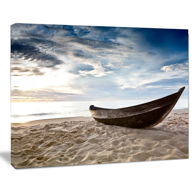 Vieux bateau de pêcheur - reproduction de photo sur toile tendue, H 20 po x l 20 po x P 1 po