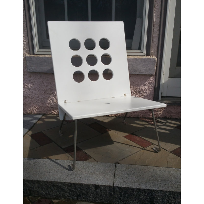 Kilmer Outdoor Armless Lounge Chair, White