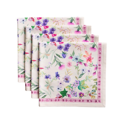 Ensemble de 4 serviettes en tissu 100% coton de tous les jours réutilisables Maison d 'Hermine