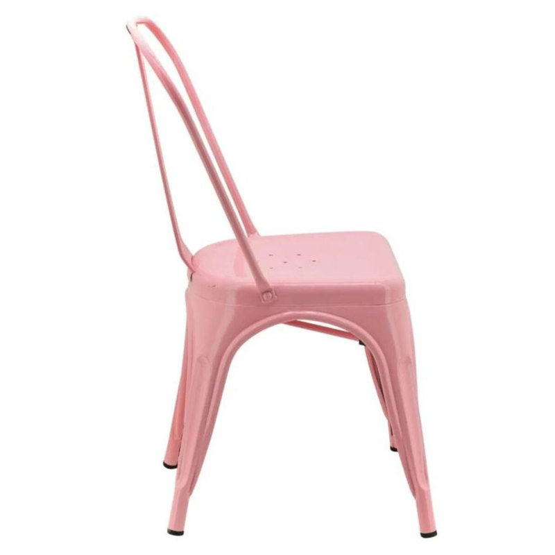 18'' H Stacking Side Chair, Pink