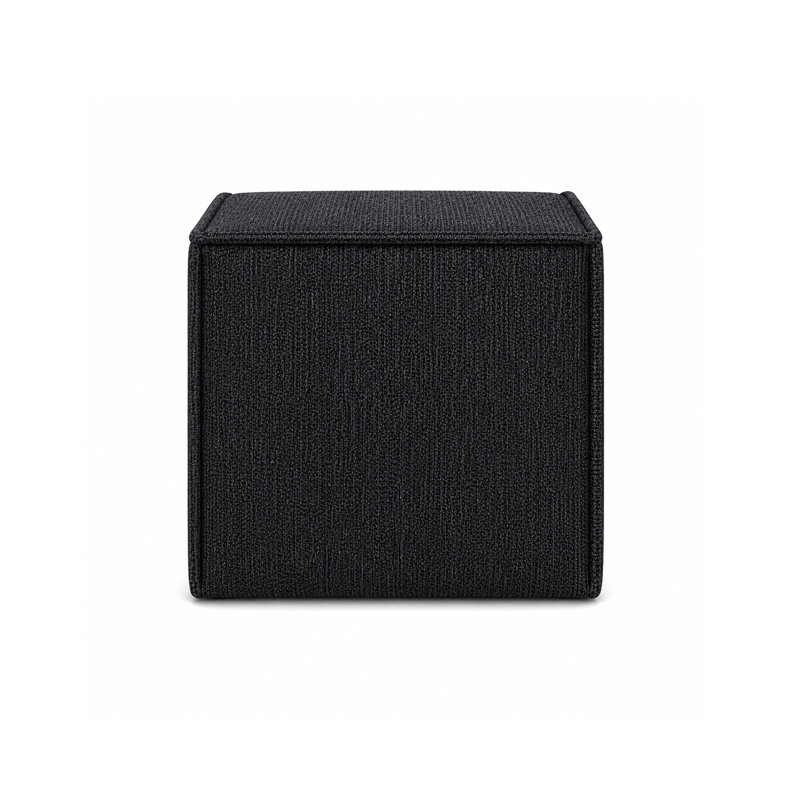 Pouf Pontchartrain, chenille, noir, Noir