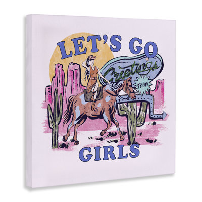 Art mural occidental sur toile «Western go go» par Melissa Wang
