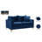 Naomi 58" Velvet Square Arm Loveseat-916879964
