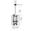 Luminaire suspendu géométrique à 4 lumières Adric-2028410011
