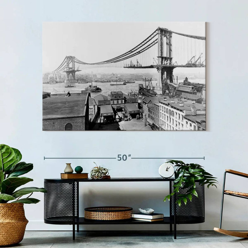 Lilie Manhattan Bridge Construction, 34" H x 51" W