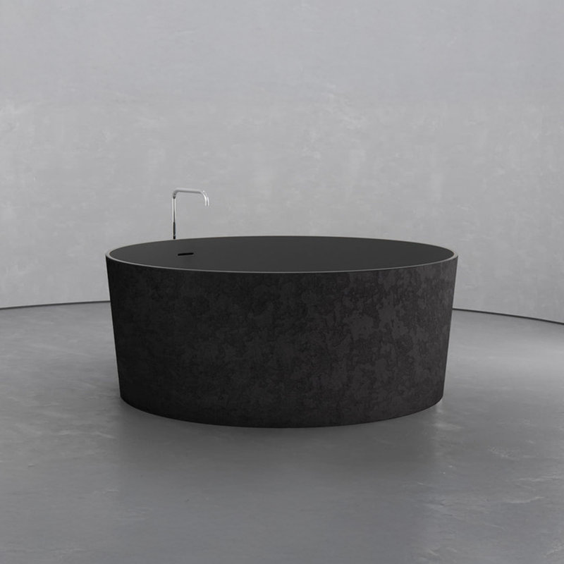 Baignoire autoportante 58,9 po, Noir