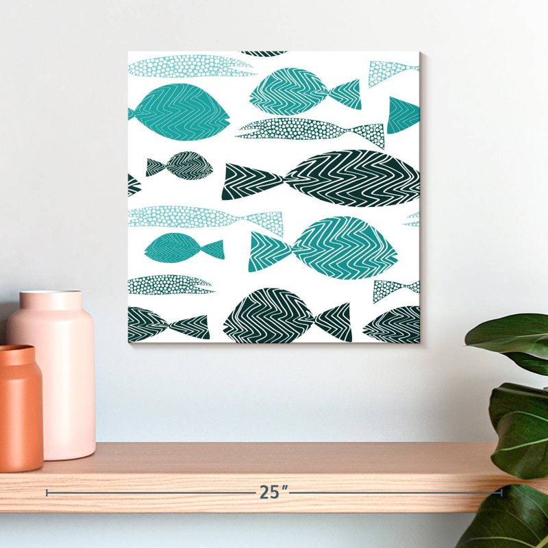 Brampt Abstract Fish School, 16" H x 16" W