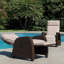 Fauteuil inclinable d'extérieur Pe Wicker