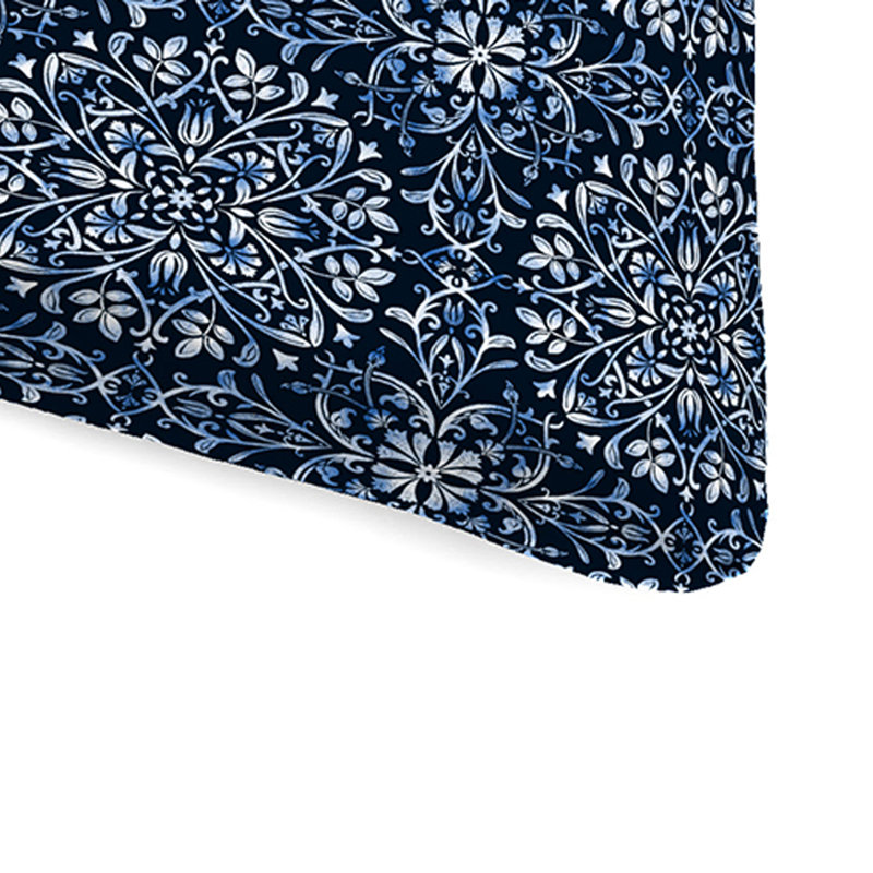 74" x 22" Outdoor Chaise Lounge Cushion with Ties and Loop, Dresden Midnight