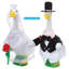 Couple de mariage grandes tenues d'oie