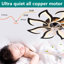 Ventilateur de plafond monobloc de 32 pouces en ABS noir avec lumière, télécommande et moteur CC silencieux