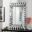 Silver Rectangular Flat Wall Mounted Accent Mirror-1552681342