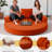 67"  Oversized Upholstered Sofa Bed, Round Chaise Lounge Chair Indoor, Modern Chenille Cloud Couch With Deep Seat, Comfy Bean Bag Chiar For Living Room Apartment-150245237