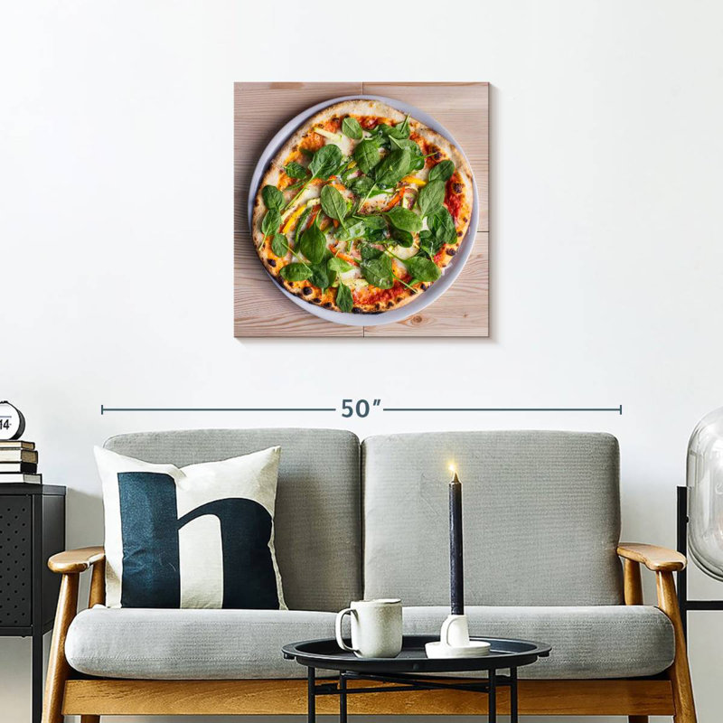 Yarlin Spinach Pizza, 24" H x 24" W