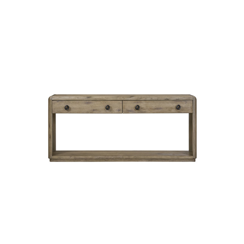 English Knotty Oak Console Table