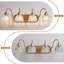 Applique murale 4 lumières Mid-Century en verre cristal, luminaire de salle de bain vintage mat-128971902