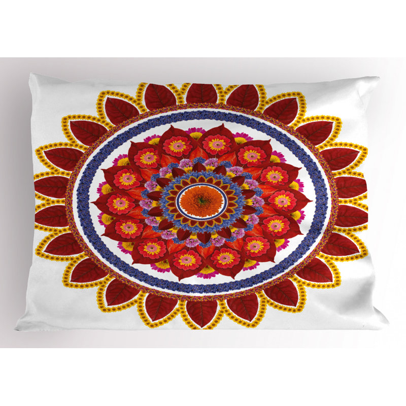 Sun Polyester Floral Sham, Queen