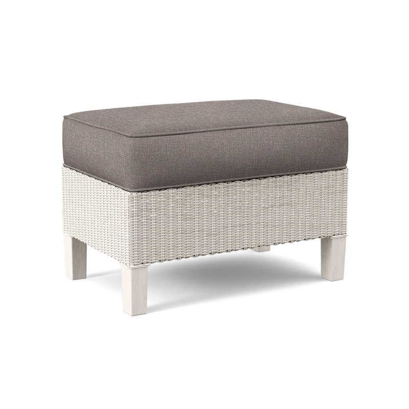 Gibraltar Ottoman, Gray Sugar Performance; 0863-84, Antique Frost White