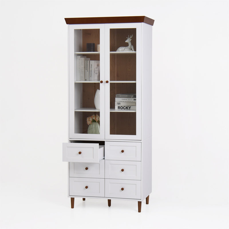 White MDF Display Storage Cabinet