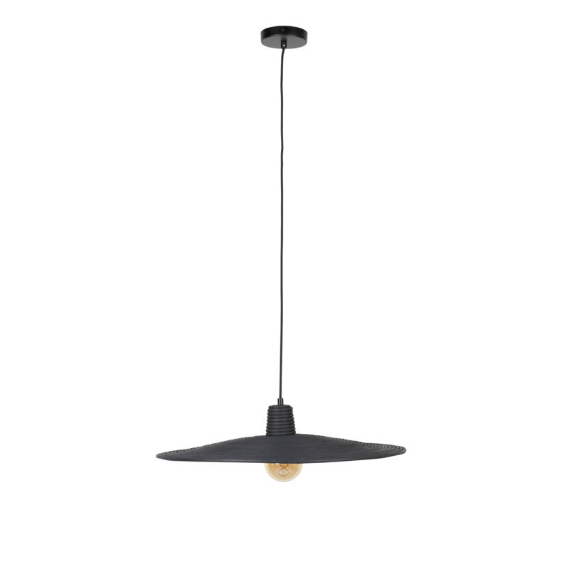 Luminaire suspendu conique à 1 lumière Balance, Noir, Noir, L 14 po x P 14 po