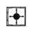  4-light Black Square Semi Flush Mount