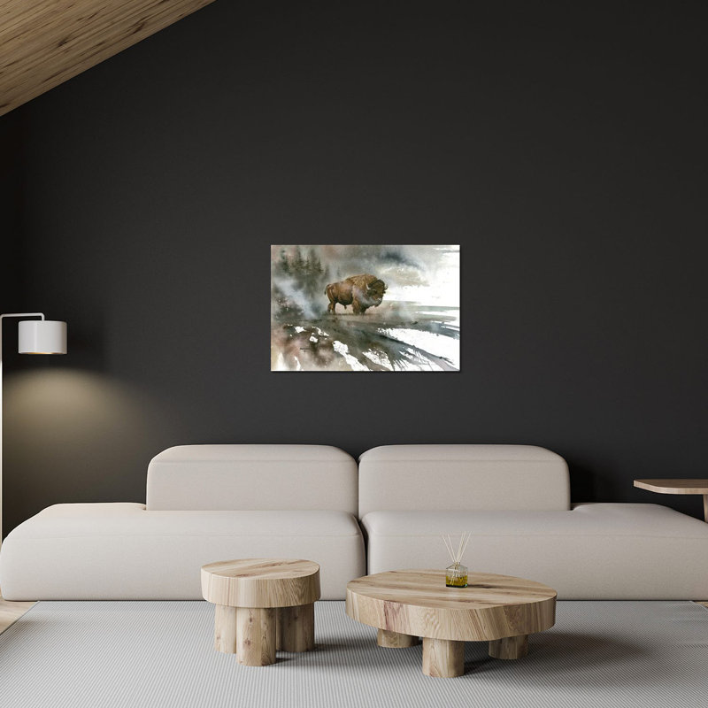 Bison by - Print, 16" H x 24" W x 0.25" D