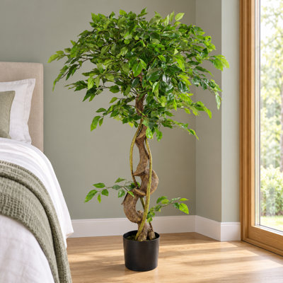 120 cm H Faux Foliage and evergreen Tree Plant in Plastic Pot Liner