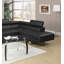 Canapé modulaire en similicuir noir