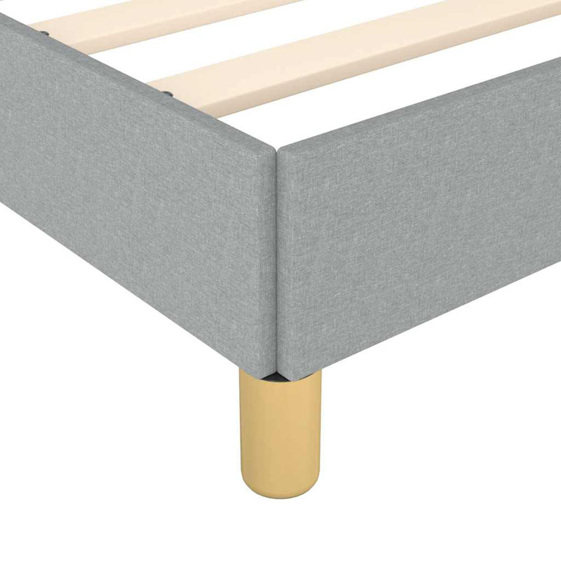 Base de lit en tissu Pranavi vidaXL, support de lattes, sans matelas, Gris clair, Très grand californien