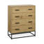 Light Oak Effect 4 Drawer Chest