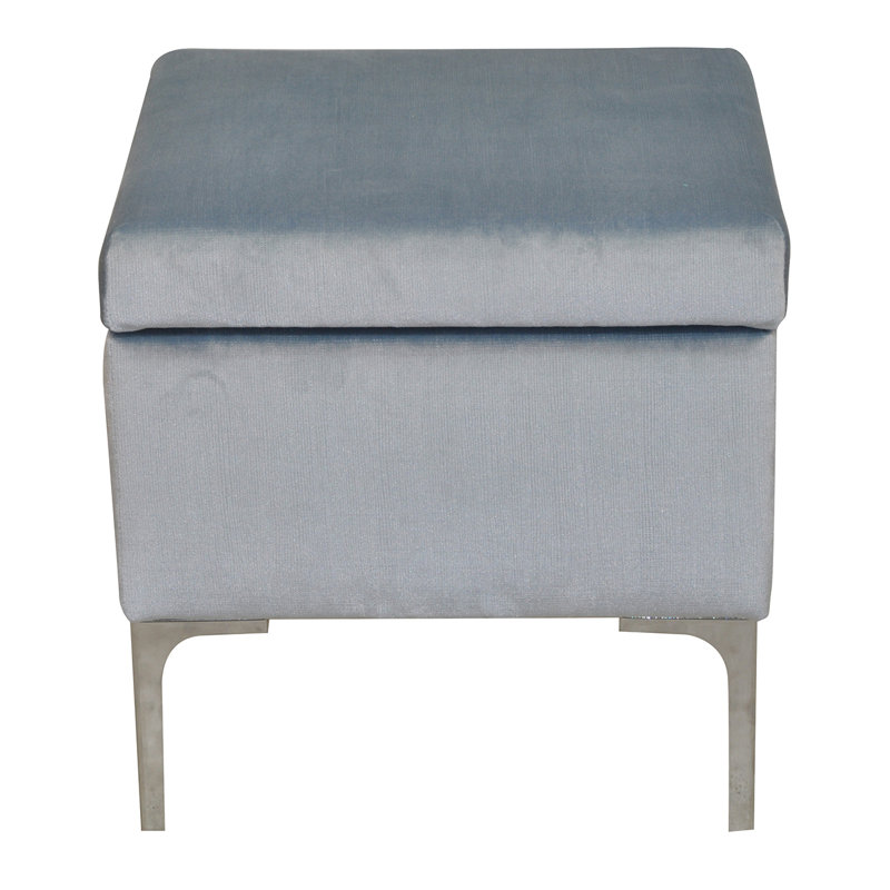 Luxe Accent Stool, Blue